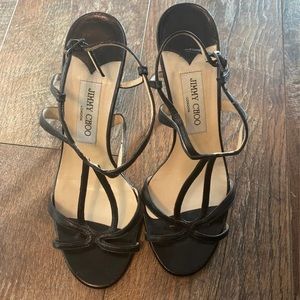 Jimmy Choo Leather Ankle Strap Sandals